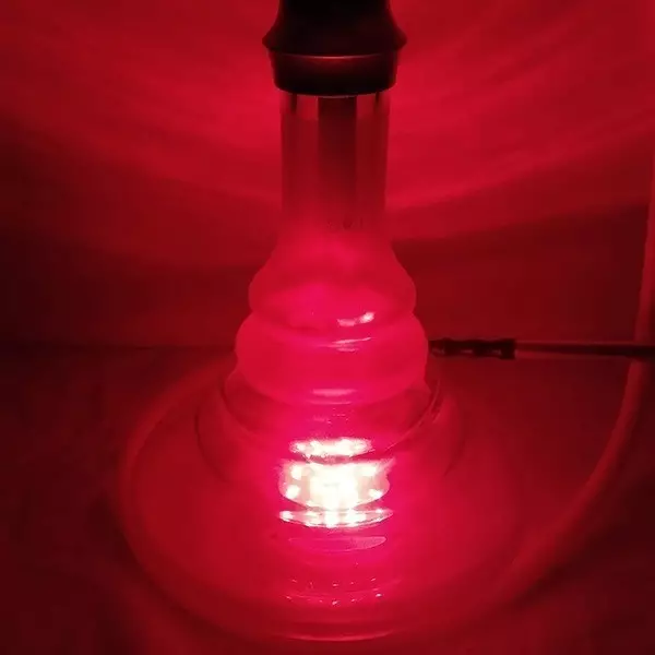 Shisha Lotus de 90 cm con LED amarilla led detalle