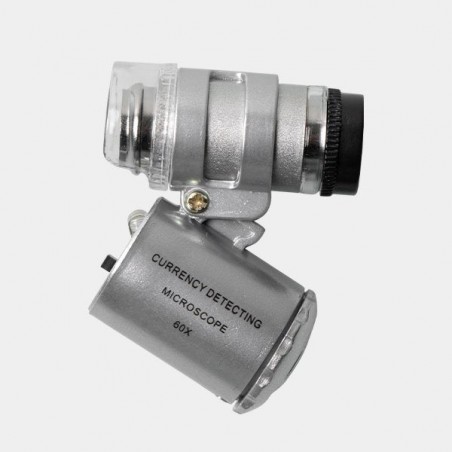 Microscopio mini 60X con LEDS blancos