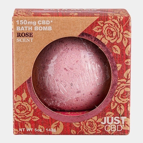 Bombas de baño CBD rosa frontal