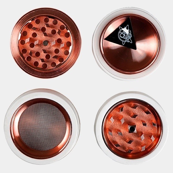 Grinder Champ High Porcelana Blanca 63 mm partes