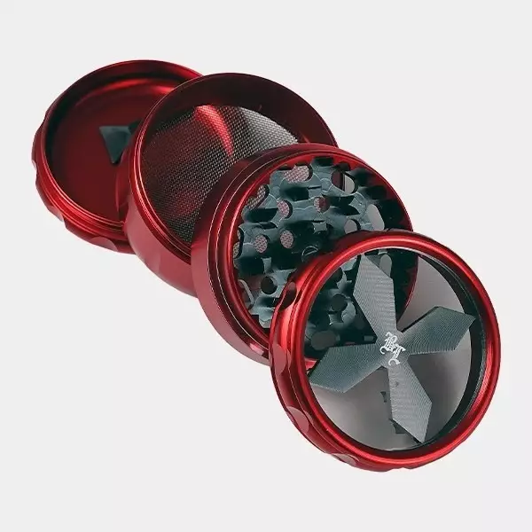 Grinder Cross 60mm Black Leaf partes abierto