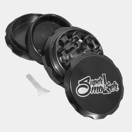 Grinder Metálico Izamal 4 Partes 60mm negro abierto
