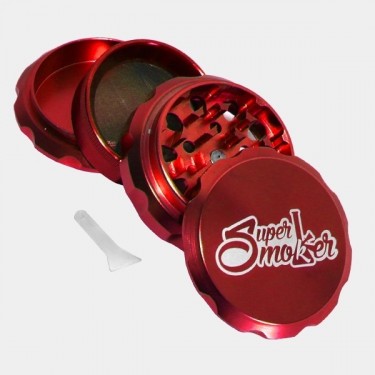 Grinder Metálico Izamal 4 Partes 60mm rojo abierto