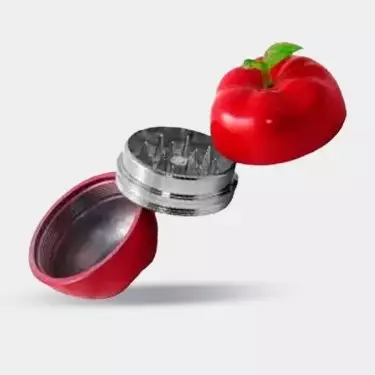 Grinder manzana rojo abierto