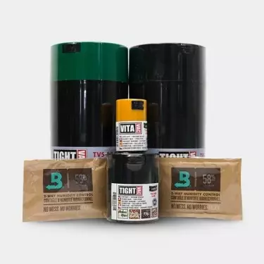 Conjunto de frascos para cura