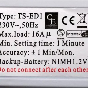Temporizador Digital specifiche