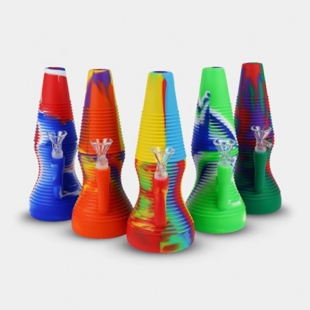 Bong de Silicona Tie-Dye combinaciones de color