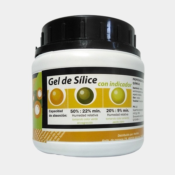 Gel de silice naranja parte trasera