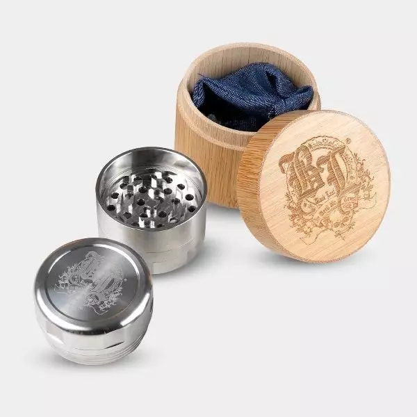 View Grinder Acero Inoxidable Deluxe Black Leaf