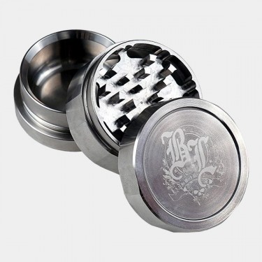Grinder Acero Inoxidable Deluxe Black Leaf 3 partes abierto