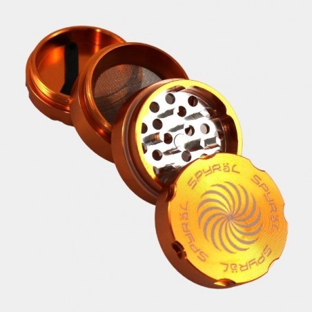 Grinder Spyral 55mm 4 partes naranja