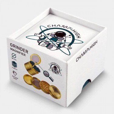 Grinder Metálico Champ High Magnifier Zoom 4 partes 50 mm caja