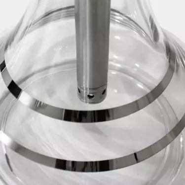 Shisha 60 cm The Silver Enchanter de DUD manguera con boquilla base cristal