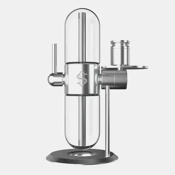 View Gravity Bong Silver Stundenglass - GB The Green Brand