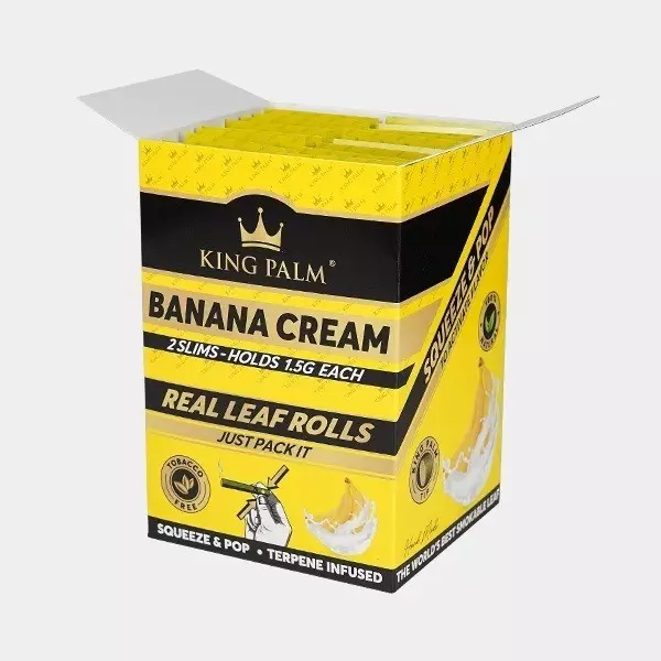 King Palm Slim Rolls King Palm Slim Rolls banana cream display