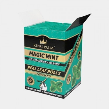 King Palm Slim Rolls mint display