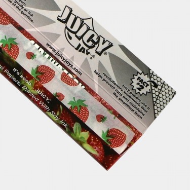 Juicy Jay's Papel de Fumar de Sabores strawberry abierto