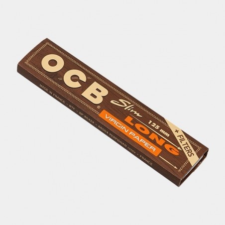 Papel OCB Virgin Slim Long + Filtros cerrado