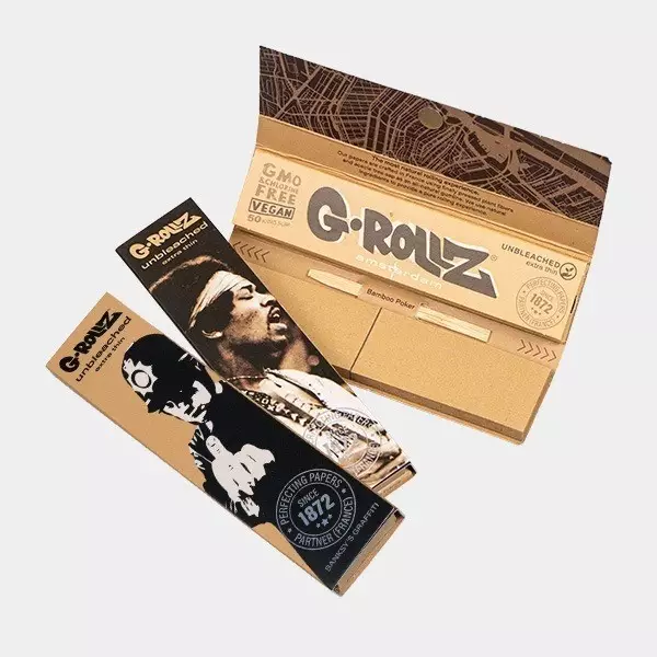 View Unbleached King Size Rolling Papers + Tips by G-Rollz