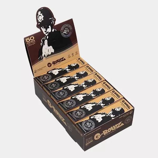 Unbleached King Size Rolling Papers + Tips by G-Rollz