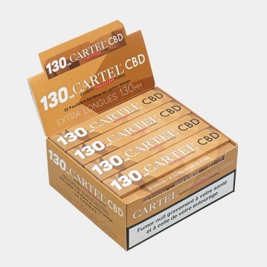 Papel de Fumar + Tips CBD Unbleached Bamboo Cartel display de papeles
