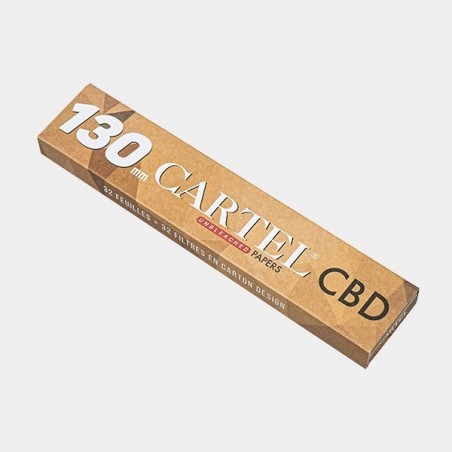 Papel de Fumar + Tips CBD Unbleached Bamboo Cartel papel cerrado