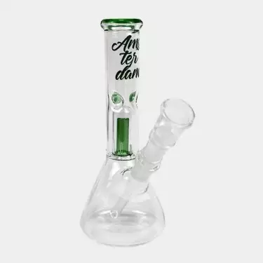 Amsterdam Glass Bong Rasta Colors - GB