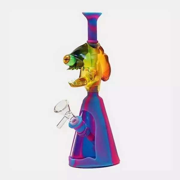 Bong de Resina Rick azul y rosa