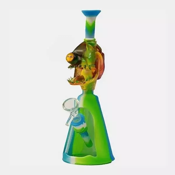 Bong de Resina Rick azul verde y blanco