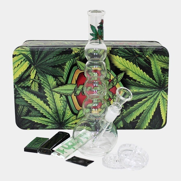 Set Bong con Caja Greenline 24cm