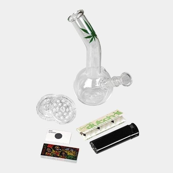 Set Bong con Caja Greenline 16cm componentes sin caja