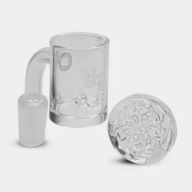 Banger mit Carb Cap + 2 Terp Perlen, zerlegt