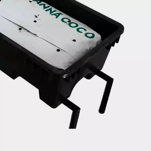 Maceta para Slab con codos de desagüe Maceta para Slab con codos de desagüe + slab de coco canna