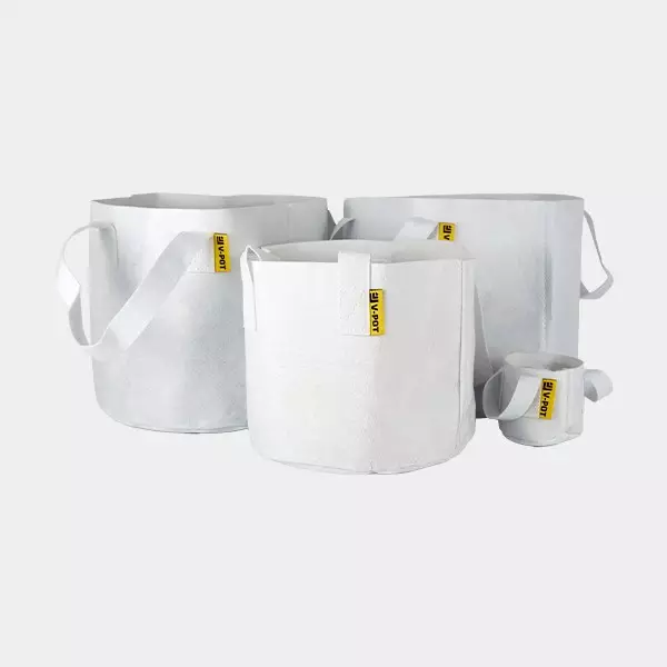 View White Fabric V-Pot by Evocrop - GB The Green Brand