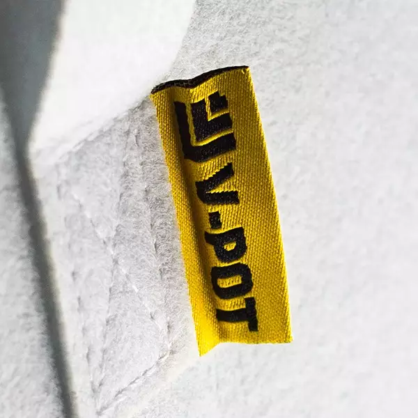 Vaso V-Pot de Tecido Branco Evocrop - GB The Green Brand