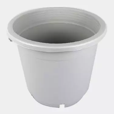 Large round white pot/container - GB