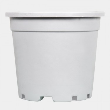 Maceta/contenedor grande blanca con asas 17L