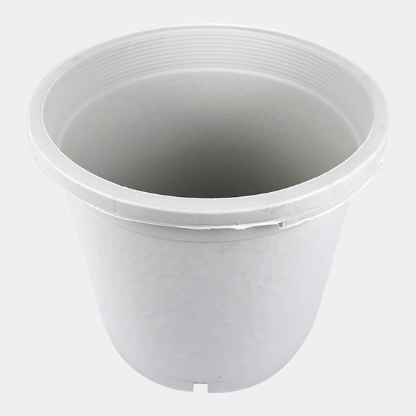 Maceta/contenedor grande blanca con asas 27L