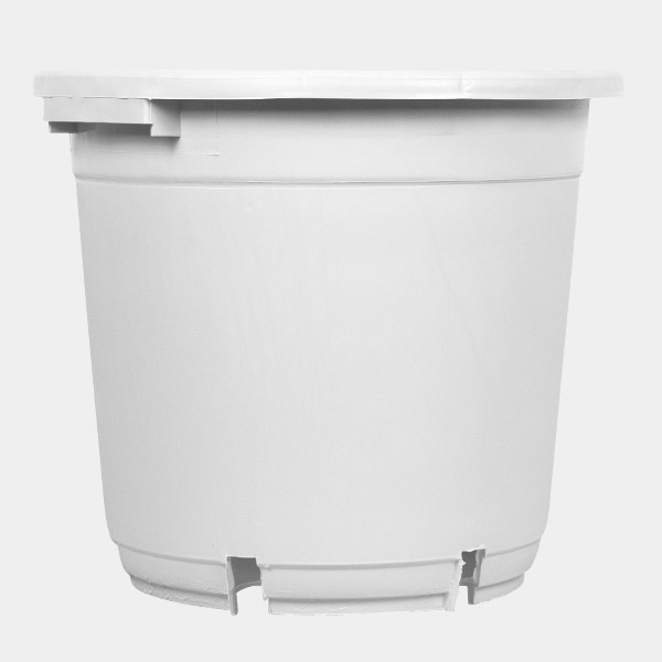 Maceta/contenedor grande blanca con asas 27L