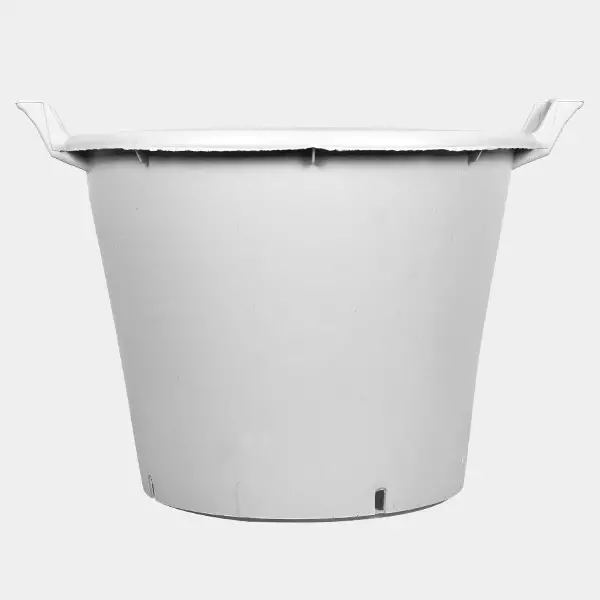Large White Flower Pot with Handles