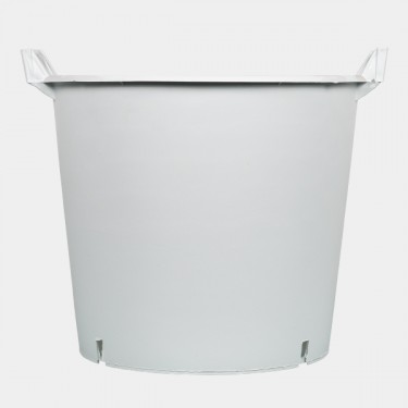 Maceta/contenedor grande blanca con asas 50L
