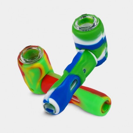 Pipa di Silicone con Bruciatore di Vetro