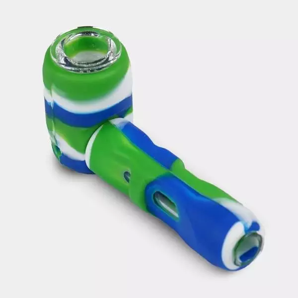 Silicone Pipe with Glass Bowl