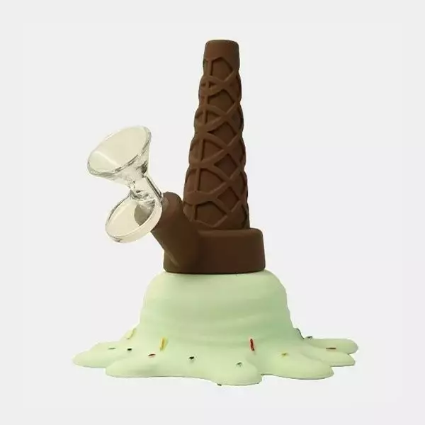 Bong Silicona Helado pistacho