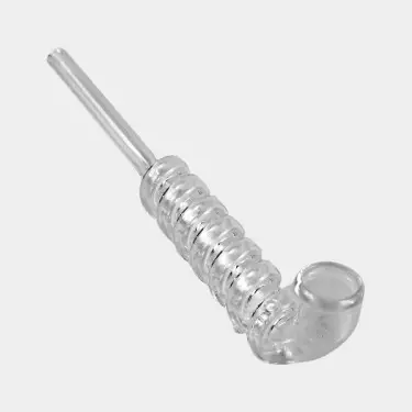Pipa de cristal con espiral 17cm