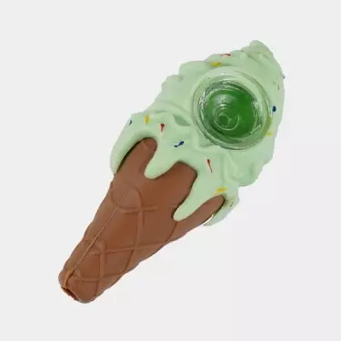 Pipa de Silicona Helado verde