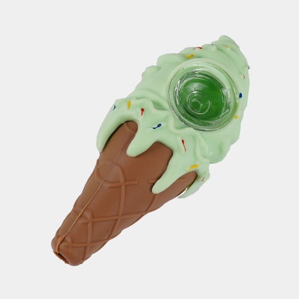 Pipa de Silicona Helado verde