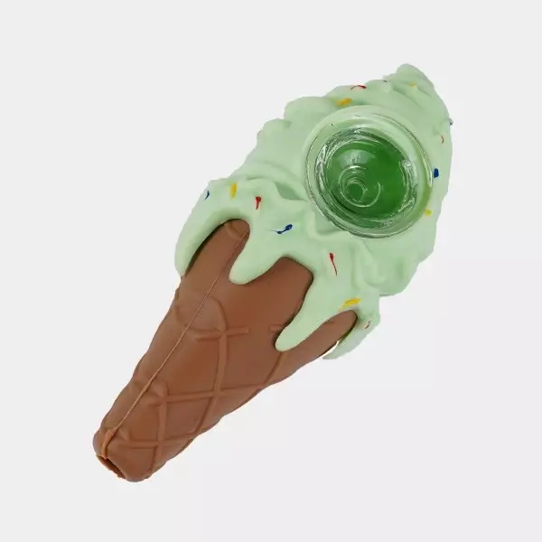 Pipa de Silicona Helado verde