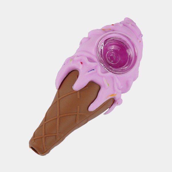 Pipa de Silicona Helado rosa