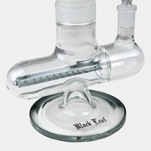 Bong gel enfriador con espiral + Inline Slit Black Leaf gris inline slit